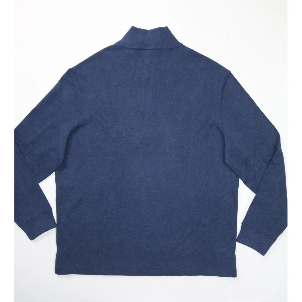Polo Ralph Lauren Mens 1/4 Zip Sweater Spring Navy Blue Small Pony XL Knit